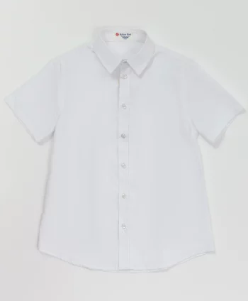 Белая фактурная рубашка Button Blue(220BBBS23050205)